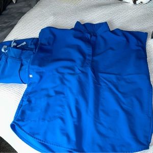 Figs royal blue scrub set